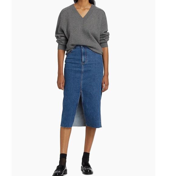 Theory Karenia Felted Wool Cashmere Sweater Gray‎ Small